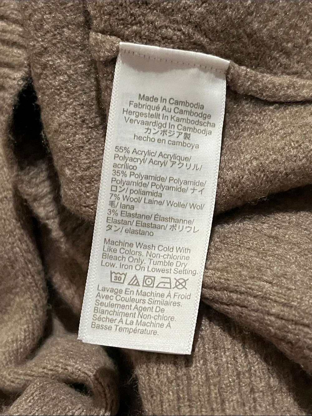 JY26 J. Crew Midi Sweater Dress in Extra Soft Brown